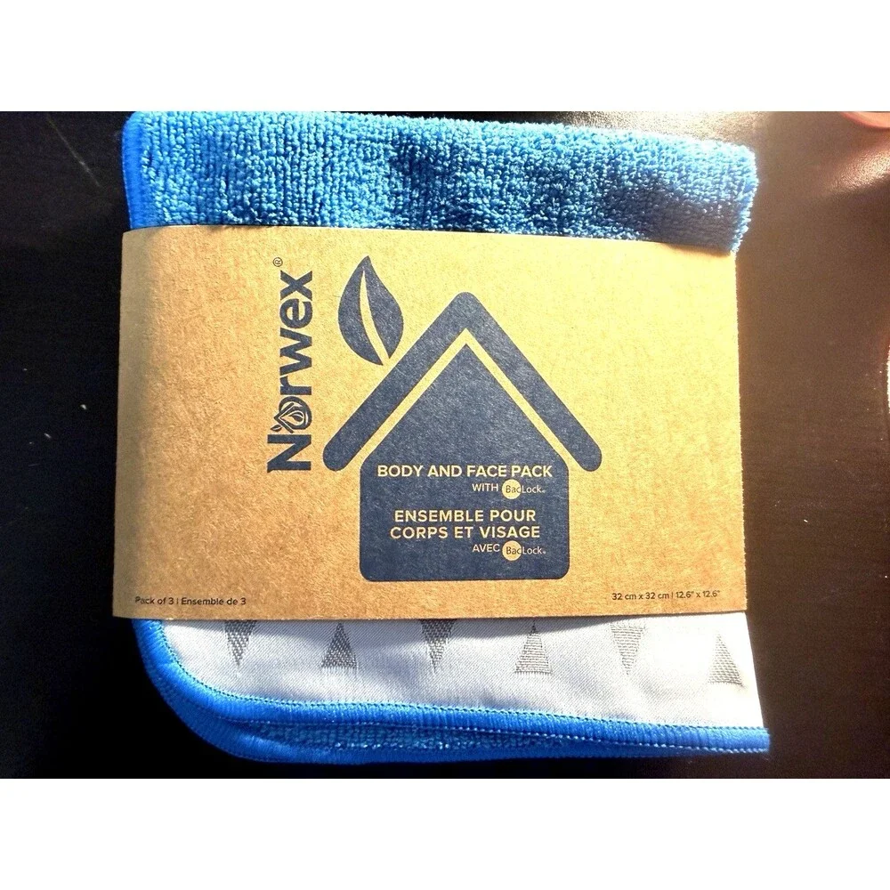 New Norwex Marine Blue Set of 3 Body and Face Pack